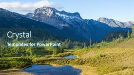  Presentation with mountain - Presentation design having beautiful-mountain-peak-in-north background and a ocean colored foreground