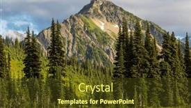  Presentation with mountain - Slide deck with beautiful-mountain-peak-in-north background and a tawny brown colored foreground