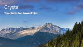  Presentation with mountain - Slide deck having beautiful-mountain-peak-in-north background and a teal colored foreground