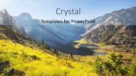  Presentation with mountain - Theme enhanced with beautiful-mountain-peak-in-north background and a light blue colored foreground