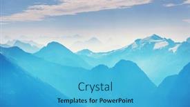  Presentation with mountain - Presentation design featuring beautiful-mountain-peak-in-north background and a teal colored foreground
