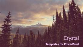  Presentation with mountain - PPT theme featuring beautiful-mountain-peak-in-north background and a tawny brown colored foreground