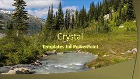  Presentation with mountain - Presentation theme featuring beautiful-mountain-peak-in-north and a tawny brown colored foreground