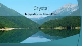  Presentation with reflecting - Presentation consisting of beautiful-mountain-reflecting-on-blue background and a light blue colored foreground