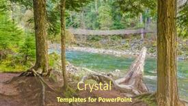  Presentation with bridge - Slides enhanced with beautiful-mountain-river-and-suspention background and a tawny brown colored foreground