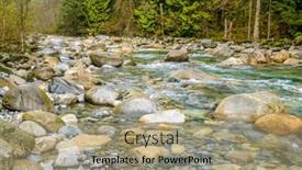  Presentation with british columbia - Colorful presentation design enhanced with beautiful mountain river backdrop and a mint green colored foreground