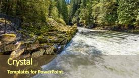  Presentation with british columbia - Presentation theme having beautiful mountain river background and a tawny brown colored foreground