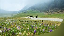  Presentation with beautiful tibet scenery in china - Audience pleasing PPT layouts consisting of beautiful mountain scenery of hill backdrop and a yellow colored foreground