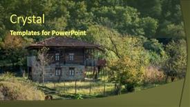  Presentation with alps - Slide deck enhanced with beautiful-mountain-scenery background and a tawny brown colored foreground