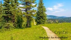  Presentation with british columbia - Audience pleasing presentation theme consisting of beautiful mountain trail blackwall peak trail at manning park in british columbia canada backdrop and a gold colored foreground