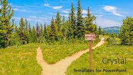  Presentation with british columbia canada - Cool new PPT theme with beautiful mountain trail blackwall peak trail at manning park in british columbia canada backdrop and a gold colored foreground