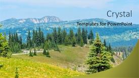  Presentation with british columbia - Theme featuring beautiful mountain trail blackwall peak trail at manning park in british columbia canada background and a light blue colored foreground