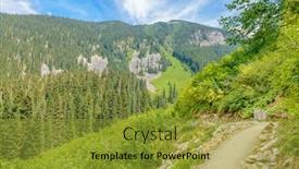  Presentation with british columbia - Cool new PPT theme with beautiful-mountain-trail-view backdrop and a gold colored foreground