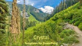  Presentation with british columbia canada - Colorful theme enhanced with beautiful-mountain-trail-view backdrop and a tawny brown colored foreground