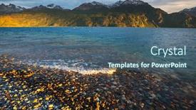  Presentation with chile patagonia - Slide deck having beautiful-mountains-landscape-along-gravel background and a ocean colored foreground