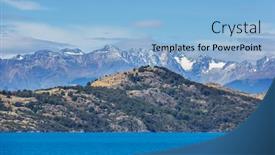  Presentation with chile patagonia - Slide deck having beautiful-mountains-landscape-along-gravel background and a light blue colored foreground