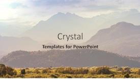  Presentation with chile patagonia - Presentation theme consisting of beautiful-mountains-landscape-along-gravel background and a soft green colored foreground