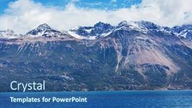  Presentation with chile patagonia - Beautiful theme featuring beautiful-mountains-landscape-along-gravel backdrop and a ocean colored foreground