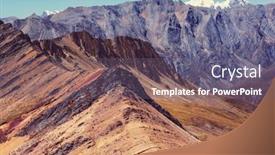  Presentation with beautiful landscapes - Presentation theme featuring beautiful-mountains-landscapes-in-cordillera background and a gray colored foreground