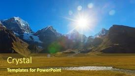  Presentation with beautiful landscapes - Slides enhanced with beautiful-mountains-landscapes-in-cordillera background and a tawny brown colored foreground