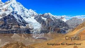  Presentation with beautiful landscapes - Audience pleasing slide set consisting of beautiful-mountains-landscapes-in-cordillera backdrop and a coral colored foreground