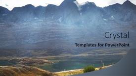  Presentation with america - Amazing PPT theme having beautiful-mountains-landscapes-in-cordillera backdrop and a seafoam green colored foreground