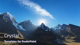  Presentation with beautiful landscapes - Theme featuring beautiful-mountains-landscapes-in-cordillera background and a tawny brown colored foreground