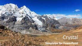  Presentation with beautiful landscapes - Cool new PPT theme with beautiful-mountains-landscapes-in-cordillera backdrop and a coral colored foreground