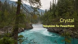  Presentation with canada - Presentation consisting of beautiful-mountains-river-in-summer background and a tawny brown colored foreground