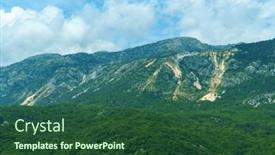  Presentation with clouds - Presentation consisting of beautiful-mountains-summer-landscape-clouds and a forest green colored foreground