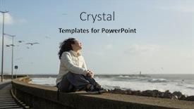  Presentation with multicultural - Audience pleasing slide deck consisting of beautiful-multicultural-asian-woman-sits backdrop and a light blue colored foreground