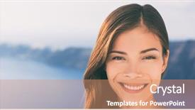  Presentation with indian woman face beauty - Amazing slide deck having beautiful multiracial young female banner backdrop and a coral colored foreground