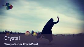  Presentation with woman muslim - Slides enhanced with beautiful-muslim-woman background and a wine colored foreground