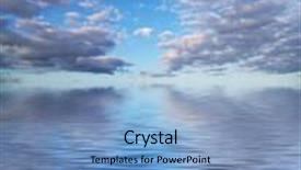  Presentation with mystery - Beautiful theme featuring beautiful mystery cloudscape and its reflection in the water great background backdrop and a light blue colored foreground