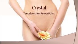  Presentation with ovary - PPT layouts having ovary - beautiful naked woman with flower background and a lemonade colored foreground