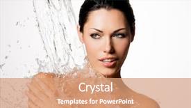  Presentation with woman nude body - Amazing slide deck having beautiful naked woman with wet backdrop and a coral colored foreground