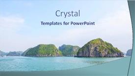  Presentation with south china sea - Presentation design with beautiful-natural-cliffs-in-ha background and a sky blue colored foreground