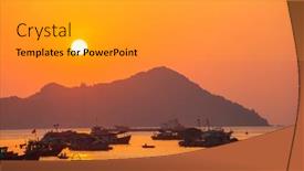  Presentation with south china sea - Presentation design featuring beautiful-natural-cliffs-in-ha background and a gray colored foreground