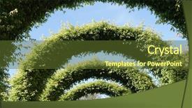  Presentation with beautiful green - Presentation theme having beautiful natural decoration of garden background and a tawny brown colored foreground