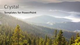  Presentation with beautiful landscapes - Beautiful PPT theme featuring beautiful-natural-landscapes-in-carpathian backdrop and a light gray colored foreground
