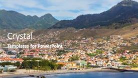  Presentation with beautiful landscapes - Presentation theme enhanced with beautiful-natural-landscapes-in-madeira background and a coral colored foreground