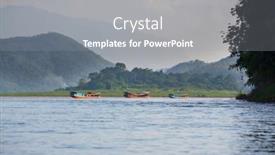  Presentation with beautiful landscapes - Presentation design having beautiful-natural-landscapes-in-mekong background and a gray colored foreground