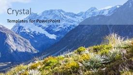  Presentation with beautiful landscapes - Beautiful slide deck featuring beautiful-natural-landscapes-in-mount backdrop and a light blue colored foreground