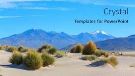  Presentation with beautiful landscapes - Amazing presentation theme having beautiful-natural-landscapes-in-volcanic backdrop and a light blue colored foreground