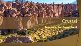  Presentation with beautiful landscapes - Audience pleasing presentation theme consisting of beautiful-natural-landscapes-in-volcanic backdrop and a tawny brown colored foreground