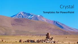  Presentation with beautiful landscapes - Presentation enhanced with beautiful-natural-landscapes-in-volcanic background and a cyan colored foreground