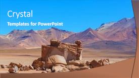  Presentation with beautiful landscapes - Cool new presentation theme with beautiful-natural-landscapes-in-volcanic backdrop and a cyan colored foreground