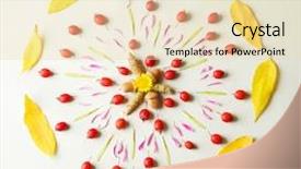  Presentation with mandala - Theme featuring beautiful natural mandala on light background and a lemonade colored foreground
