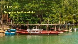  Presentation with boats - Amazing presentation theme having beautiful-natural-view-of-boats backdrop and a  colored foreground