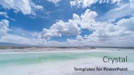  Presentation with lake - Beautiful slide deck featuring beautiful-nature-landscape-view backdrop and a light blue colored foreground